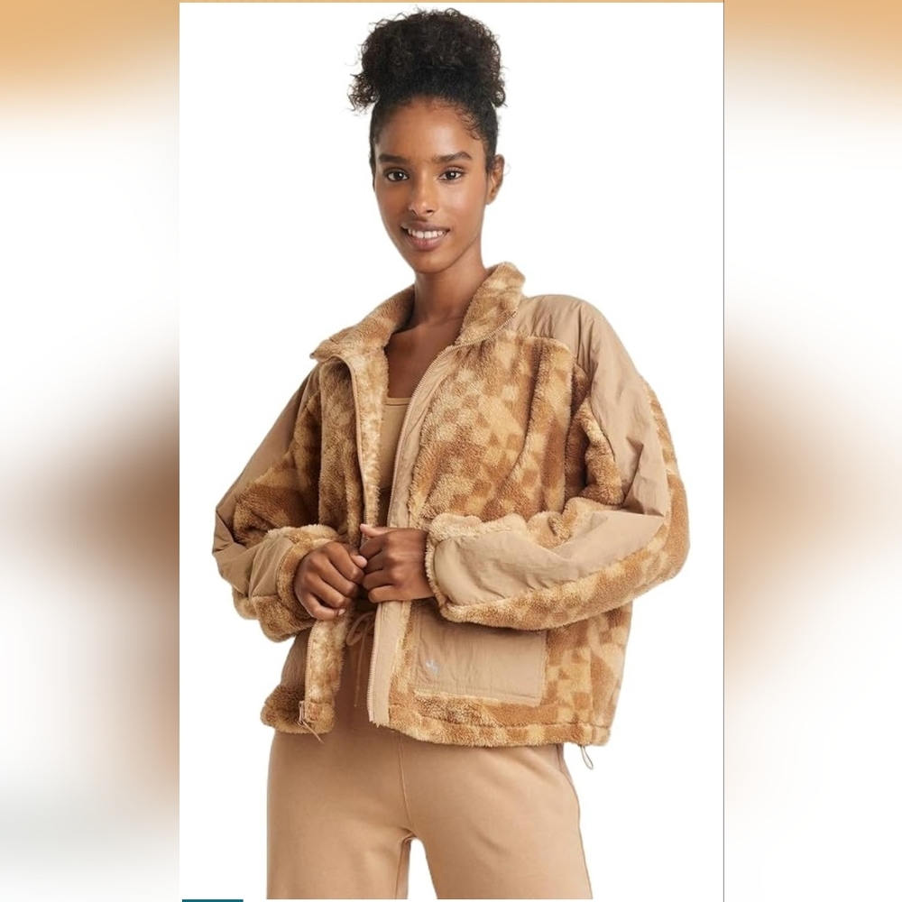 JoyLab Women's Printed High Pile Fleece Jacket